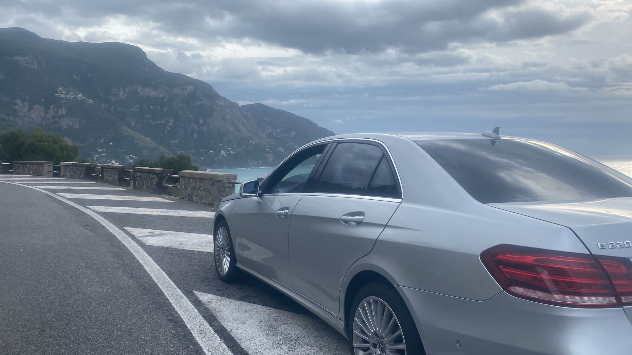 journey from Naples to Rome in a private car